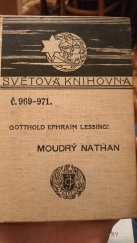 kniha Moudrý Nathan dramatická báseň o pěti jednáních, J. Otto 1911