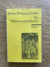 kniha Die Wahlverwandtschaften, Reclam 2003