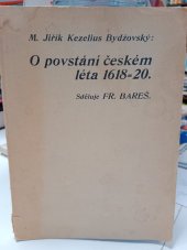 kniha O povstání českém léta 1618-20, s.n. 1914