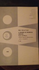 kniha A reader in technical english  Čítanka anglických odborných textů: paliva a energetika - 1. díl, Resortní vzdělávací středisko Federálního ministerstva paliv a energetiky 1981