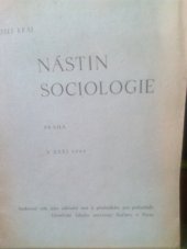 kniha Nástin sociologie. [Část 1], Spolek posluchačů filosofie-ediční odbor 1945