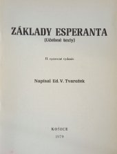 kniha Základy esperanta (učebné texty), ZV ROH Turčianských strojární Martin 1979