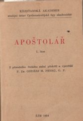 kniha Apoštolář I. část, Křesťanská akademie 1954