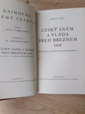 kniha Český sněm a vláda před březnem 1848 Kapitola o jejich ústavních sporech, Zemský národní výbor 1947