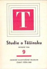 kniha Studie o Těšínsku. Sv. 9, Okresní vlastivědné muzeum 1980