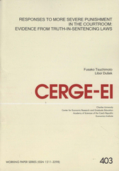 kniha Responses to more severe punishment in the courtroom: evidence from truth-in-sentencing laws, CERGE-EI 2009