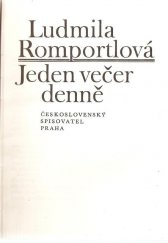 kniha Jeden večer denně, Československý spisovatel 1978