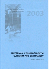 kniha Materiály k tlumočnickým cvičením pro germanisty, Univerzita Palackého 2003