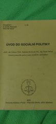 kniha Úvod do sociální politiky, Univerzita Karlova, Právnická fakulta v nakladatelství Vodnář 2003