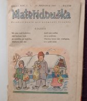 kniha Mateřídouška 1.ročník 1945/46 úplné!, Mladá fronta 1945