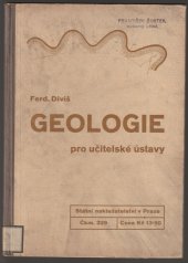 kniha Geologie pro učitelské ústavy, Státní nakladatelství 1935