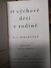 kniha O výchově dětí v rodině, Dědictví Komenského 1952