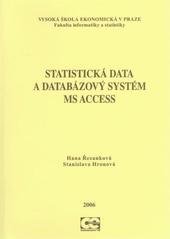 kniha Statistická data a databázový systém MS Access, Oeconomica 2006