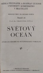 kniha Světový oceán  Úvod do všeobecné oceánografie fysikální, Extense university Komenského 1928