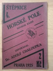 kniha Horské pole Soubor básní, Svobodné učení selské 1925