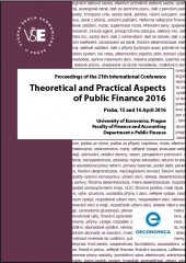 kniha Theoretical and Practical Aspects of Public Finance 2016 Proceedings of the 21th International Conference, Oeconomica 2016