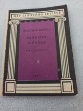 kniha Srpnová neděle hra o třech dějstvích, Orbis 1959