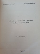 kniha Analytická charakteristika prvků a anorganických iontů a jejich chemické důkazy, Univerzita Jana Evangelisty Purkyně 1980