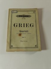 kniha Greig, Quartett, G-moll Opus 27., C.F. Peters 1900