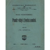 kniha Poměr vědy k životu a umění, Josef Pelcl 1903