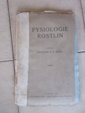 kniha Fysiologie rostlin, [B. Němec] 1921