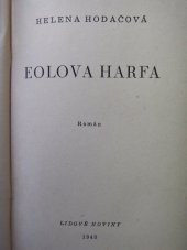 kniha Eolova harfa Román, Lidová tiskárna 1943