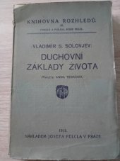 kniha Duchovní základy života, Pelcl 1915