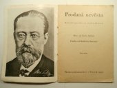 kniha Prodaná nevěsta komická zpěvohra ve třech jednáních, Školní nakladatelství 1943