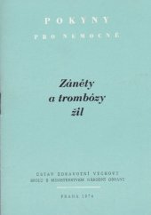 kniha Záněty a trombózy žil, Ústav zdravot. výchovy 1974