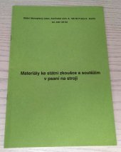 kniha Materiály ke státní zkoušce a soutěžím v psaní na stroji, Státní těsnopisný ústav 1989