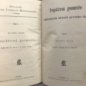 kniha Projektivná geometrie základných útvarů prvního řádu, Jednota českých mathematiků 1911