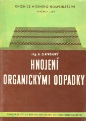 kniha Hnojení organickými odpadky, TEPS 1959