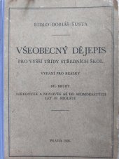 kniha Všeobecný dějepis Pro vyšší třídy středních škol, Historický klub 1936