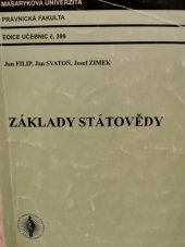 kniha Základy státovědy, Masarykova univerzita 1994