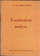 kniha Kvantitativní analysa, SZdN 1954