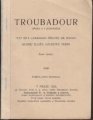 kniha Troubadour opera o 4 jednáních, Fr. A. Urbánek a synové 1925