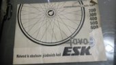 kniha Návod k obsluze jízdních kol  Favorit-ESKA , CeskyCestovatel.cz 1980