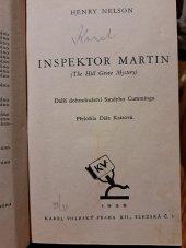 kniha Inspektor Martin = (The Hill Grove Mystery) : další dobrodružství Sandyho Cumminga), Karel Voleský 1938