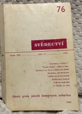 kniha SVĚDECTVÍ 1985 čtvrtletník pro politiku a kulturu, exilové vydání 1985