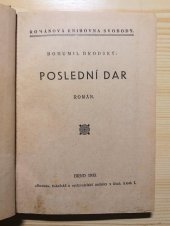 kniha Poslední dar Román, Novina 1933