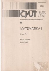 kniha Matematika I. Část 2, ČVUT 1994