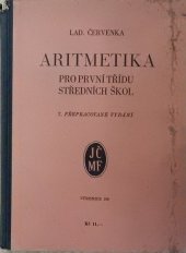 kniha Aritmetika pro I. třídu středních škol, Jednota českoslov. matematiků a fysiků 1934