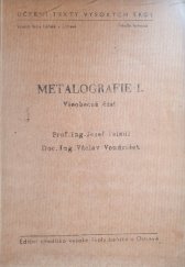 kniha Metalografie I všeobecná část, Vysoká škola báňská 1955