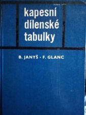 kniha Kapesní dílenské tabulky Určeno dílenským prac., provozním technikům a studentům odb. škol, SNTL 1963