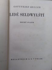 kniha Lidé Seldwylští. Druhý svazek, Melantrich 1934