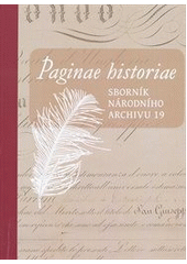 kniha Paginae historiae sborník Národního archivu., Národní archiv 2011