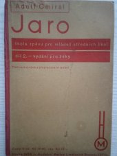 kniha Jaro - škola zpěvu II.díl, Hudební matice 1933