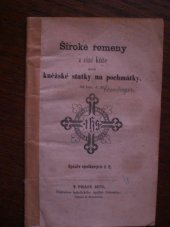 kniha Široké řemeny z cizí kůže, Katolický spolek v Praze  1970