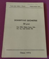 kniha Deskriptivní geometrie. Díl 1, Vysoká škola báňská 1976