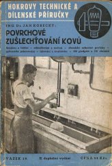 kniha Povrchové zušlechťování kovů ..., Josef Hokr 1947